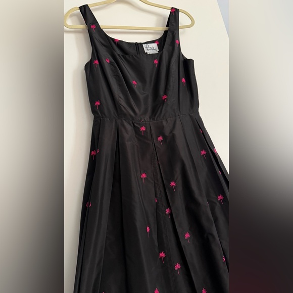 Rare VHTF Lilly Pulitzer Hostess Maxi Vintage White Label Silk Palm Tree Gown - Picture 14 of 16